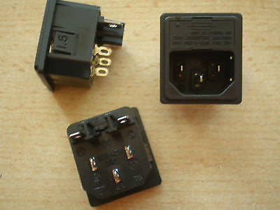 IEC fused Mains Panel Connector 10pcs £8.00