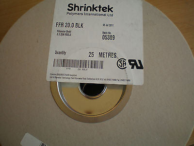 Polymer sleeving FFR20.00 Black 25metre